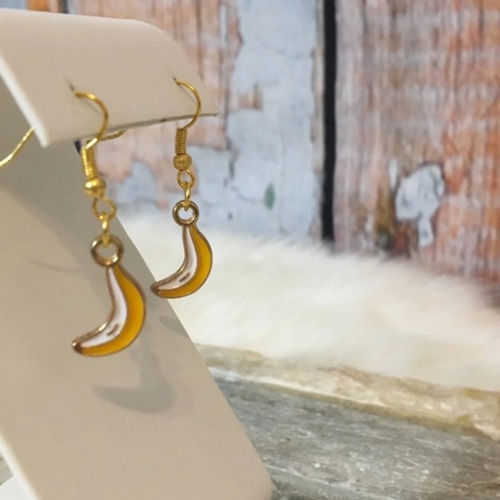 New banana dangle earrings